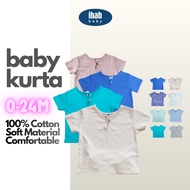 [IHAB Baby] Cotton Short Sleeve Baby Boy Kurta Shirts | Baju Kurta Bayi