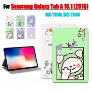 For Samsung Galaxy Tab A 10.1 (2016) SM-T580 SM-T585 SM-P580 SM-P585 SM-P585Y Tablet Protective Case Fashion Pattern Cartoon Anime Stand Flip Cover