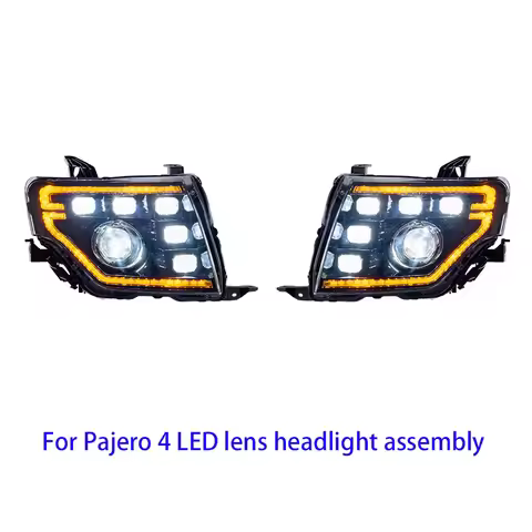 2007~2021 For Mitsubishi V97 V93 Pajero Headlight Bulbs(LED) Double Lens Streamer Pajero 4 Headlight