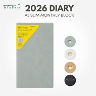 MIDORI Professional Diary 2026 - A5 Slim Monthly Block, Japan Diary/ Journal Stationery