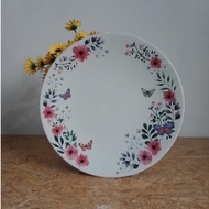 01142 Shabby Motif Ceramic Dinner Plate Ceramic Plate/ Ceramic Dinner Plate/ Dinner Plate/ Round Din