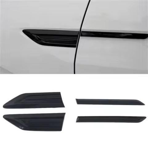 For Volkswagen VW Tiguan 2017 -2023 Black Exterior Side Wing Fender Emblem Badge Stickers Cover Trim