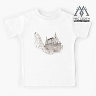 Titanic Sinking Vintage Poster Cruise Ship Atlantic Ocean Voyage Kids T-Shirt - Unisex #547