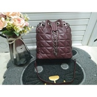 Genuine Sheepskin Women's Drawstring Bag