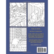 Cats Being Dicks Fun‑Theme Adult Coloring Book Interesting Cat Motifs For Relaxing Hobby Time Among 