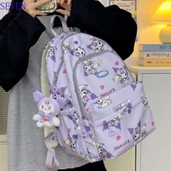 SEVEN Melody Backpack, Soft Printed Cartoon Rucksack, Patterned Pochacco Nylon Kite Anime School Bag Kids
