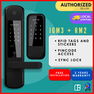 igloohome Rim Lock Metal Gate 2 (RM2) + Mortise 2 (IGM3) Bundle Lock (FREE Delivery + Installation)