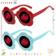 CLEVER Fireworks Diffraction Glasses Aesthetic Light Changing Eyewear Funny Sunflower Shaped