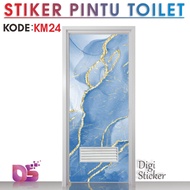Premium Toilet Door Sticker 60cmx190cm 70cmx200cm Elegant Marble Motif Sticker Digi Sticker KM17-30