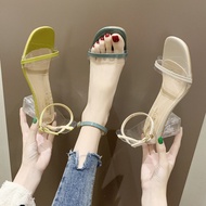 高跟鞋 2024 新款 heels bertutup 高跟鞋 Influencer Transparent Crystal High Heels - Summer Sandals 2025