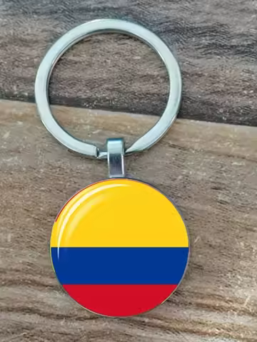 South American National Flag Keychain Brazil Chile Argentina Peru Colombia National Flag Metal Keych