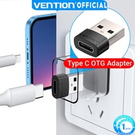 Vention USB to USB C Adapter USB 2.0 OTG Adapter Type C 3A Charging Adapter For Earphone Mobile Phon