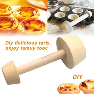 Wooden Tart Pastry Tamper Mini Pan Mold Durable Egg Tart Maker Pastry Pusher DIY Eggtart Baking Moul