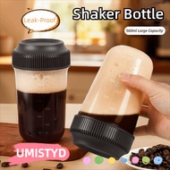 UMISTYDREAMUM9U Shaker Bottle, Plastic with Scale Tumbler, Multi-functional Leakproof 560ML Coffee M