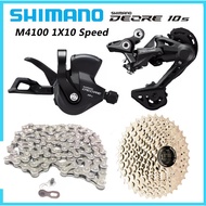 Shimano Deore M4100 10 Speed Groupset 1X10 Speed MTB Shifter Rear Derailleur RD-M4120 Long Cage SGS