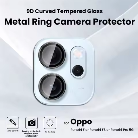 Metal Ring Lens Glass For Oppo Reno14 FS 5G Case Back Camera Protectors Cover On Reno14FS Reno14F Re