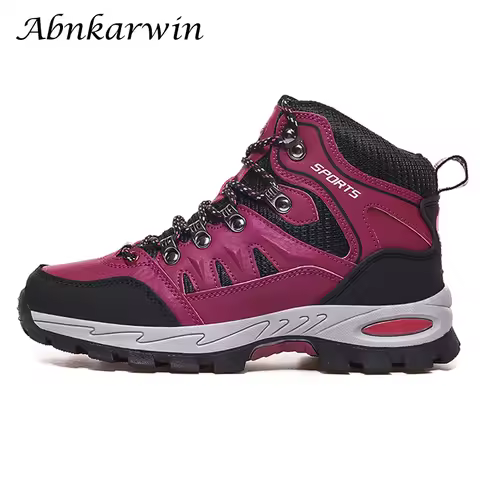 Winter Woman Ankle Outdoor Mountain Leather Hiking Shoes Boots Women Trekking Sneakers Tracking Camp