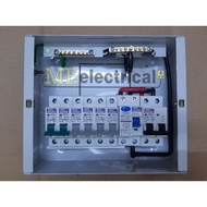 DB BOX  10way (Full set) MAXGUARD METAL CLAD MCB 6A-20A + ELCB 40A + Main switch 40A