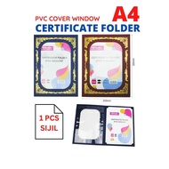 [ CERTIFICATE FOLDER ] A4 CERTIFICATE FOLDER WITH PVC COVER WINDOW (1'S CERTIFICATE) / A4 SIJIL FOLD