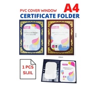 [ KCF SERIES ] A4 CERTIFICATE FOLDER WITH PVC COVER WINDOW (1'S CERTIFICATE) / A4 SIJIL FOLDER / BUK