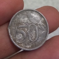 KOIN KUNO ANTIK 50RUPIAH INDONESIA TAHUN 2002 MANUK KEPODANG