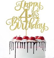 Naicaek Happy 25th Birthday Cake Topper,Glitter Birthday Sign Cake Decorations,25th Birthday 25 & Fa