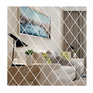 Diamonds Triangles สติ๊กเกอร์3D DIY Full Body Mirror Wall Sticker Acrylic Decal