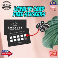 Print Loyalty Card Free Sticker Logo Business