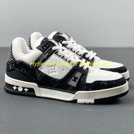 ✅Malaysia Ready Stock With Box✅LOUIS VUITTON VIRGIL ABLOH SNEAKER WHITE SHOES MEN WOMEN KASUT