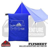 TENDA Flysheet Tent 400x600cm Muller Adventure flysheet waterproof 4x6 Meters