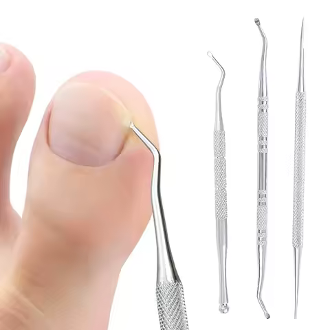 Toe Nail Care Hook Double Ended Ingrown Toenails Correction Lifter Professional Stainless Steel Mani