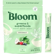 BLOOM NUTRITION SUPER GREENS POWDER SMOOTHIE MIX, 15 STICK PACKS - PROBIOTICS FOR DIGESTIVE HEALTH &