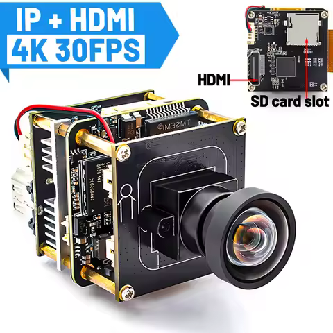 4K 30FPS IP Camera Module IMX678 Full HD 1080P HDMI Camera With No Distortion Lens & SD Card Slot RT