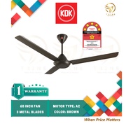 KDK K15V0(WH) 60" REGULATOR CEILING FAN WHITE / BROWN / KDK K12V0 48" JUNIOR FAN BROWN KIPAS SILING