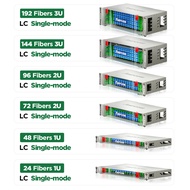 AMPCOM 24 to 192 Core OM3 OM4 LC-LC Rack Mount Visual Fiber Optic ODF Enclosure Optic Patch Panel Tr