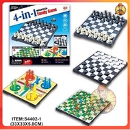 Family Board Games 4 in 1 set 2-4 Players