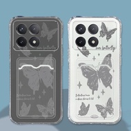 Love Butterfly Put ID Card Phone Case for Redmi K50 Ultra K60 Ultra K70E 9 Power 9T 9 9 Prime 9AT 9i
