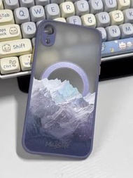 包郵 Magsafe 雪山紫灰色全包防撞手機殼 Magsafe phone case iPhone 15 case 💕iPhone 15 /15plus/15pro/15pro max/iPhone 