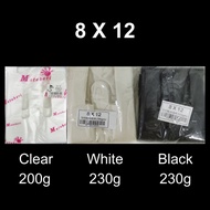 [8 X 12] Singlet Plastic Bag | Black & White & Clear Plastic Bag | Beg Plastik