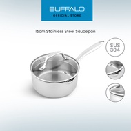 [Official Store] Buffalo 16cm Stainless Steel Saucepan BL16