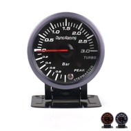 Dynoracing 60MM Black Face Car Turbo Boost gauge 3 BAR With White &Amber Lighting turbo boost meter 