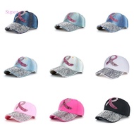 Best Pink Ribbon Baseball Hat Breast Cancer Awareness Hats For Women With Bling Breast Cancer Awaren