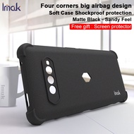 Original Imak Black Shark 4 Pro Shockproof Soft TPU Case BlackShark 4 Matte Black Silicone Back Cover Screen Film