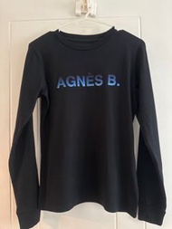 日本 agnes b. 黑色長袖T恤