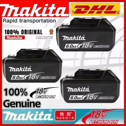 2026 100% Original Makita 18V 5Ah 6Ah 9Ah Rechargeable Lithium Battery，High Capacity for Makita Powe