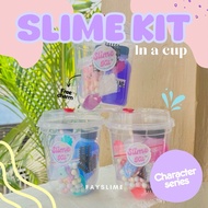 Slime kit cup character series | Clear slime kit | Birthday souvenirs | Slime making package