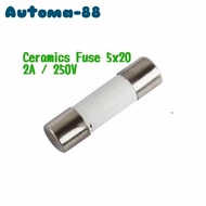 Ceramic Fuse 2A 250V Cylinder Tube 5x20 5*20 5 x 20 mm F2AL250V GRD99