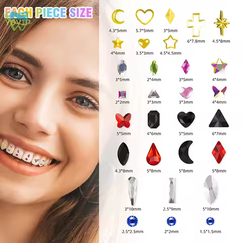 Professional Tooth Gem Kit DIY Crystals Jewelry Kit Fashionable Teeth Gems Kit For Teeth Jewelry Sta