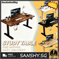 SANSHY Solid Wood Adjustable 80/100/120/140/160cm Standing Desk 3 Memory Height Study Table