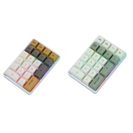 【WVH】-21Keys Mini Keyboard 2.4G Wireless Number Pad Mechanical Numeric Keypad for Accounting Numpad